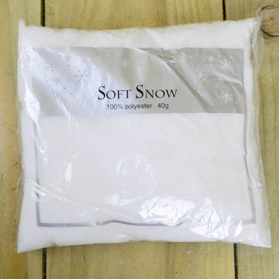 40g White Soft Artificial Decorative Snow - 100% Polyester Price Comparisons | Compare The Build