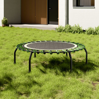 40in Bungee Cords Round Trampoline in Green for Indoor Outdoor DIY at B Q