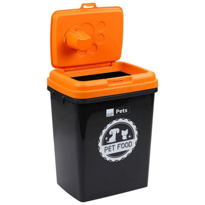 40L Airtight Cat Pet Food Storage Container with Measuring Cup - Plastic Container - Perfect Capacity & Portable