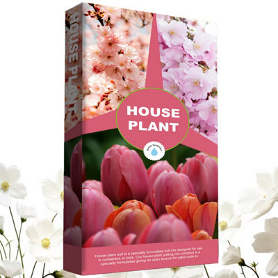 40L House Plant Compost (4 x 10 Litre) With Added Nutrients For Healthy Plants & Leaves
