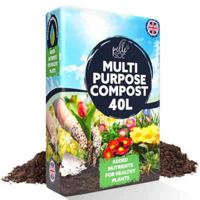 40L Multi Purpose Compost for Indoor Outdoor Plants Potting Soil Garden ...