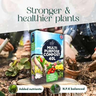 40L Multi Purpose Compost for Indoor Outdoor Plants Potting Soil Garden ...