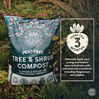 40L Peat-Free Tree & Shrub Compost, Multi-Purpose Compost, Premium ...