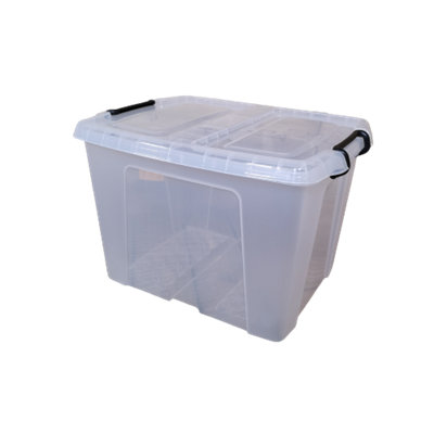 40L Smart Storage Box, Clear with Clear Extra Strong Lid, Stackable and ...