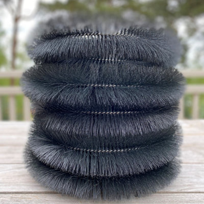 40m Black Gutter Brush Leaf & Moss Guard
