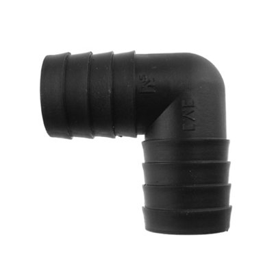 40mm (1.5") pond corrugated flexible pipe/hose elbow connector +2 x matching double wire hose clips - 4
