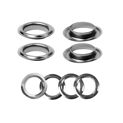 40mm Brass Eyelets with Washers, Rust-Proof Grommets, Gunmetal - 10pcs
