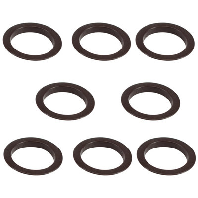 40mm Curtain Eyelets Round Plastic Eyelets, Brown - 8pcs