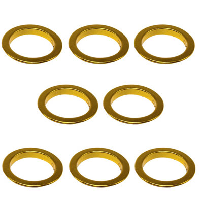 40mm Curtain Eyelets Round Plastic Eyelets, Gold - 8pcs