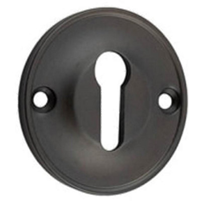40mm Dark Bronze Standard Keyway Escutcheon for Luxury Homes - Solid Brass Key Hole Cover