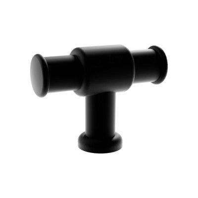 40mm Matt Black Cabinet Pull Industrial Pipe Cupboard Door Drawer Pull