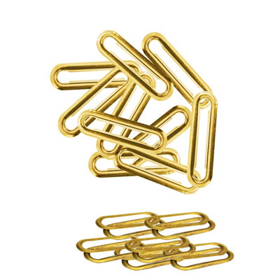 40mm Oval Shape Brass Eyelets with Washers, Gold, 50pcs