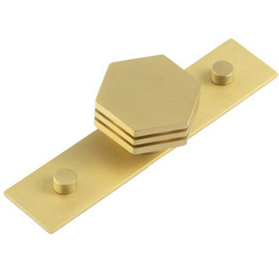 40mm Plain Satin Brass Cupboard Knob for Modern Interiors - Kitchen Cabinet Knob
