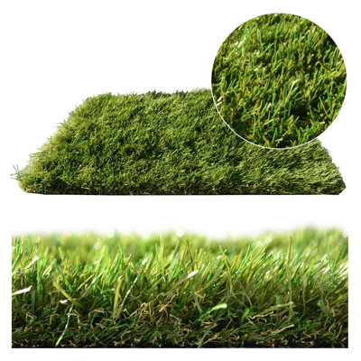 40mm Soft Fake Grass, Premium Synthetic Outdoor Artificial Grass, Pet-Friendly Fake Grass-1m(3'3") X 2m(6'6")-2m²
