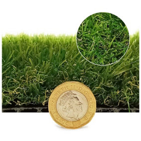 40mm Thick Artificial Grass,Synthetic Outdoor Artificial Grass, Pet-Friendly Outdoor Artificial Grass-17m(55'9") X 2m(6'6")-34m²