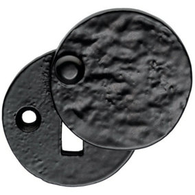 40mm Traditional Round Covered Escutcheon Lock Profile Black Antique