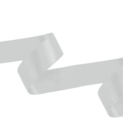 40mm White Double Sided Satin Polyester Ribbon Roll, 25 metres