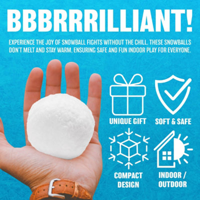 Messy Play Fake Snowballs For Indoor Snowball Fights - 40-Pack ...