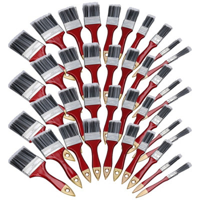 40pc Painting and Decorating Synthetic Paint Brush Brushes Set