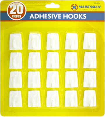 40pc Self Adhesive Wall Hooks Heavy Duty Stick On Decorative Door Sticky Hanger