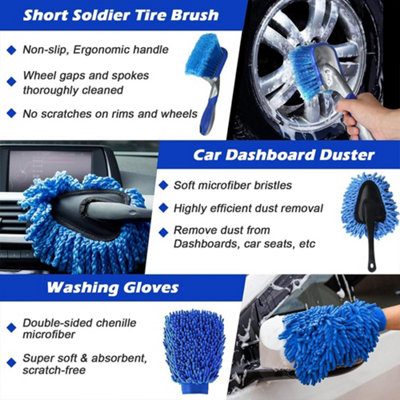 40PCS Car Detailing Brush Set Soft Brush Interior Wheel Valet Pro ...