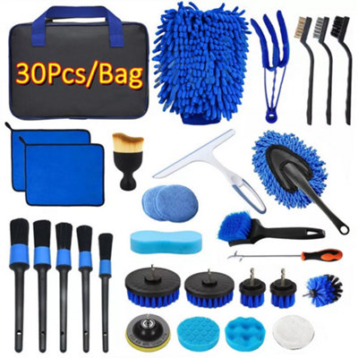 40PCS Car Detailing Brush Set Soft Brush Interior Wheel Valet Pro ...