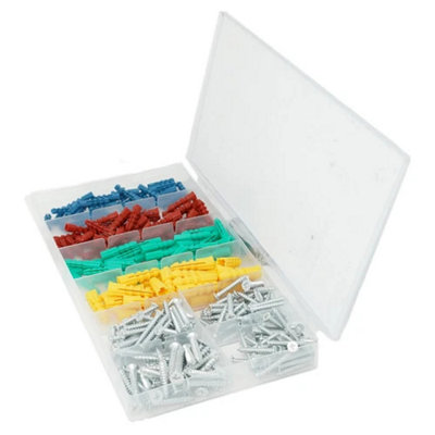 40PCS Hollow Drywall Anchor & Screw Kit Plastic Toggle Wall Plugs
