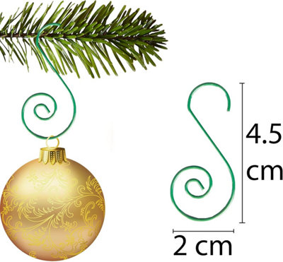 40Pcs Swirl Tree Decoration Hooks Green - Add a Touch of Style