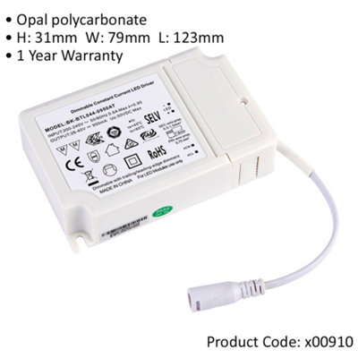 40W Dimmable LED Driver - 950mA Constant Current - Fixed Output Power Supply