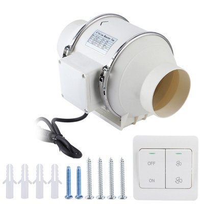 40W High-Efficiency Inline Duct Fan for Bathroom and Kitchen ...
