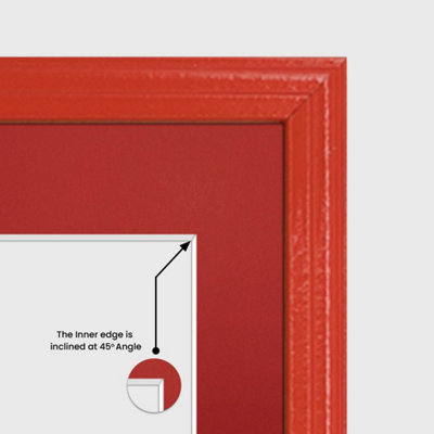 40X20CM Red Classic Multi Photo Frame with Crimson Mount - Holds 3 ...