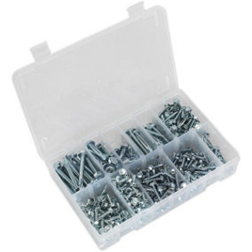 410 PACK Self Drilling Screw Assortment - Zinc Plated Hex Head - Various Sizes