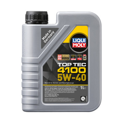 Liqui Moly 5W40 Fully Synthetic Engine Oil Top Tec 4100 Acea C3 Api Sn 1L