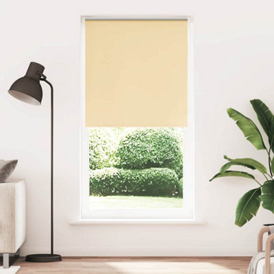 Berkfield Roller Blind Blackout Beige 100X210 Cm Fabric Width 95.7 Cm Polyester from B&Q