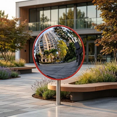 Convex Road Mirror Traffic Safety Mirror 45Cm Blind Spot Wide Angle Mirror from B&Q