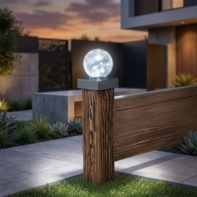  - Solar Crackle Ball Post Lights