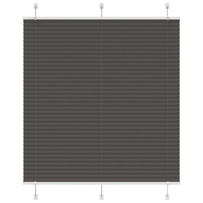Berkfield Black Pleated Blind 120X150 Cm Fabric Width 119.4 Cm Polyester