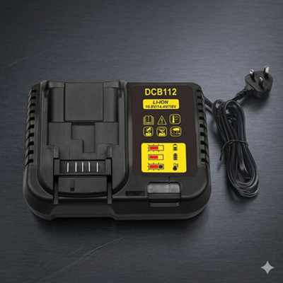 Battery Charger Replacement For Dewalt 10.8V-18V Lithium-Ion Batteries-Dcb112 Compatible Dcb182 Dcb200 Dcb184 Dcb180 from B&Q