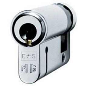 41mm Euro Single Cylinder Lock Keyed to Differ 15 Pin Polished Chrome Door