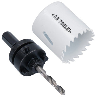 thumbnail image 2 of AB Tools 102mm HSS Bi-Metal Hole Saw Kit With Pilot Drill And Arbor – Cuts Steel, Plastic, Aluminum 2 of 4