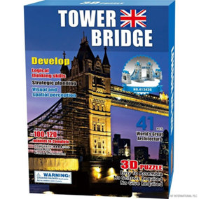 41pc 3d Puzzle London Tower Bridge Jigsaw Family Fun Activity Educational Gift