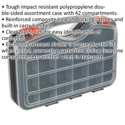 42 Compartment Bit Storage Case for Tools and Screws - Durable and Portable Design
