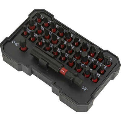 42 Piece Impact Grade Power Tool Bit Set - S2 Steel Bits - Plastic ...