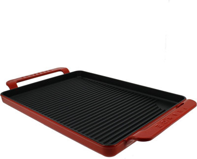 42 x 24cm Rectangular Flat Griddle - Chilli Red