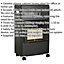 4200W Ceramic Cabinet Gas Heater - 3 Heat Settings - Hose & Regulator -