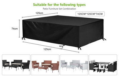 420D Oxford Fabric Waterproof Furniture Cover 125x125x74CM
