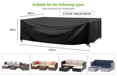420D Oxford Fabric Waterproof Furniture Cover 270x180x89CM - 3