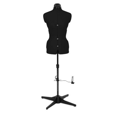 Sewing Online Adjustable Dressmakers Dummy8 PartPlain BlackSize SmallUk 10-18 from B&Q