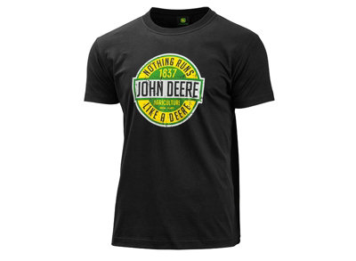 John Deere "nothing Runs Like A Deere" T-Shirt Black Xxl from B&Q
