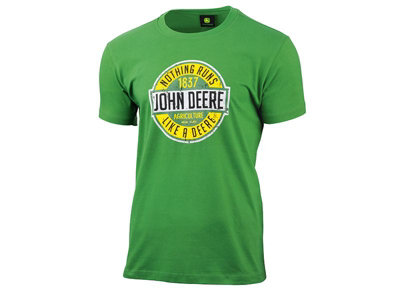 John Deere "nothing Runs Like A Deere" T-Shirt Green M from B&Q